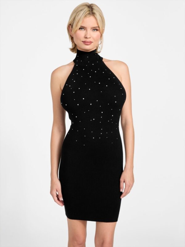eco minara rhinestone sweater dress