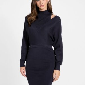 rib knit mini dress