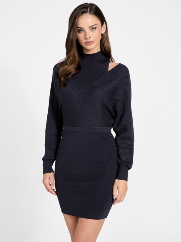 rib knit mini dress