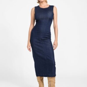 lyocell blend midi dress
