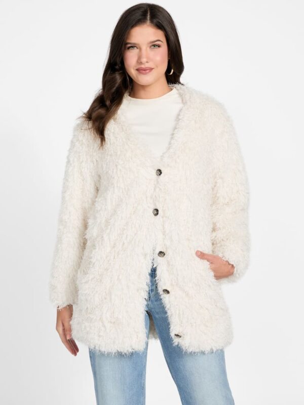 rose faux fur jacket