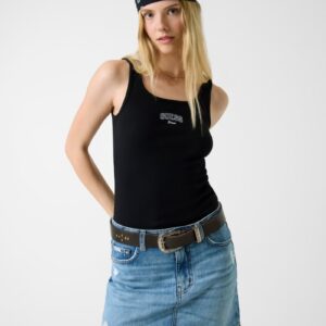 embroidered logo slim tank