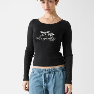 guess originals eco boatneck top