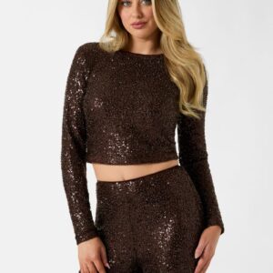 sequins cropped top