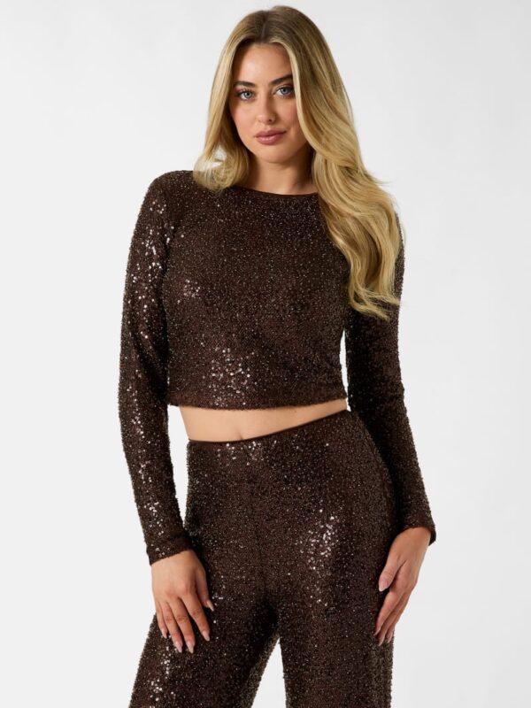 sequins cropped top