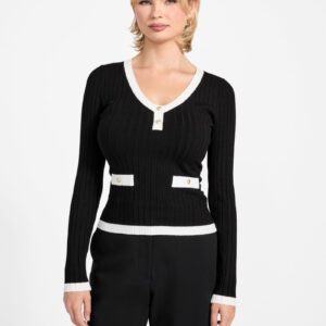 contrasting sweater