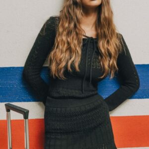 crocheted mini skirt
