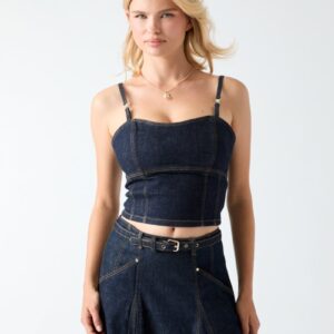 denim bustier