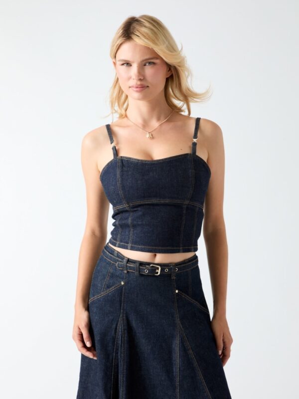 denim bustier