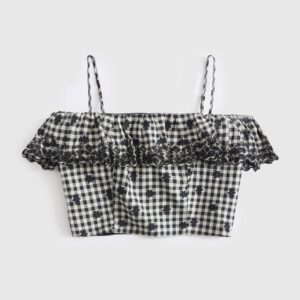 off shoulder ruffled top
