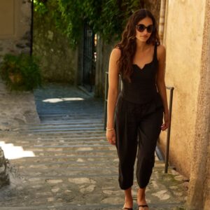 open back linen top
