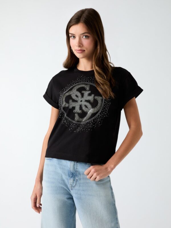 rhinestones logo t shirt