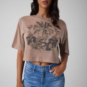 cropped printed t shirt