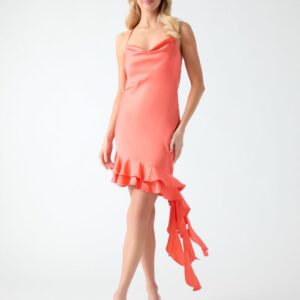 asymmetrical ruffled dress
