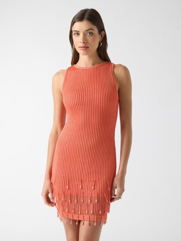 crocheted mini dress
