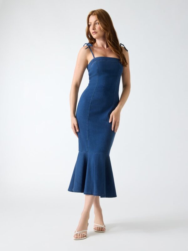 denim long dress