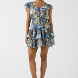 printed mini dress