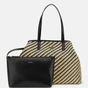 vikky woven straw tote set