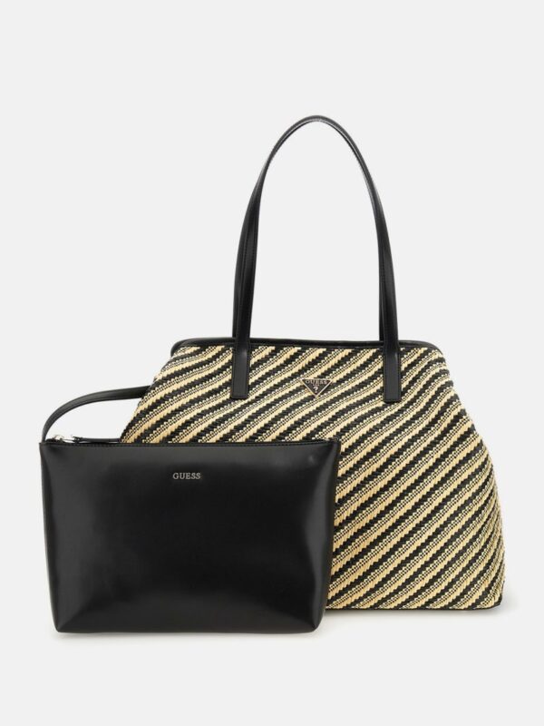 vikky woven straw tote set