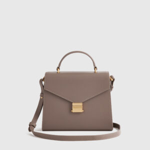 italian leather top handle crossbody satchel