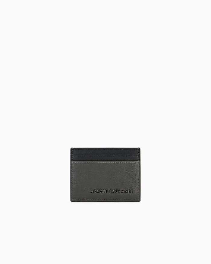 two tone card holder with logo two tone card holder with logo