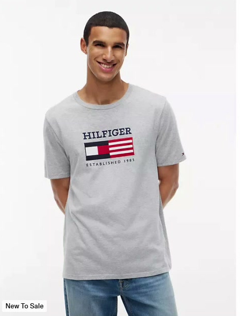 hilfiger flag logo t shirt