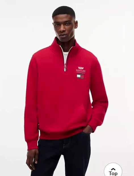 tommy x cadillac fl@ team quarter zip