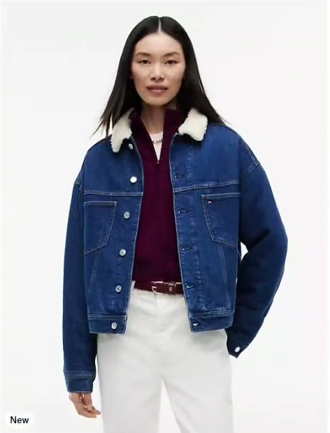 tommy jeans teddy denim jacket
