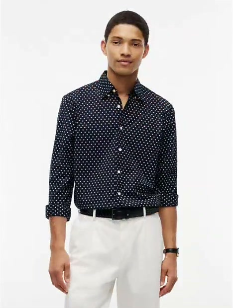 regular fit mini floral print shirt