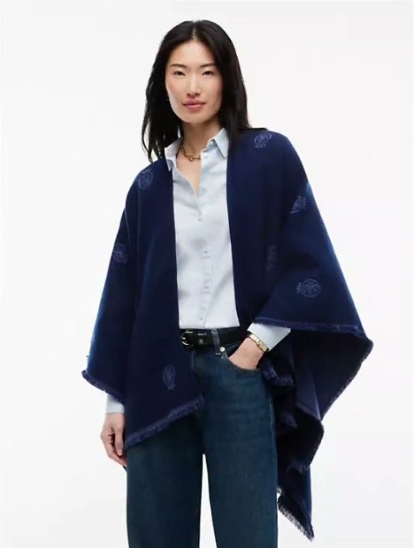 crest logo reversible cape