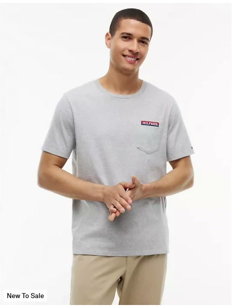 hilfiger logo pocket t shirt