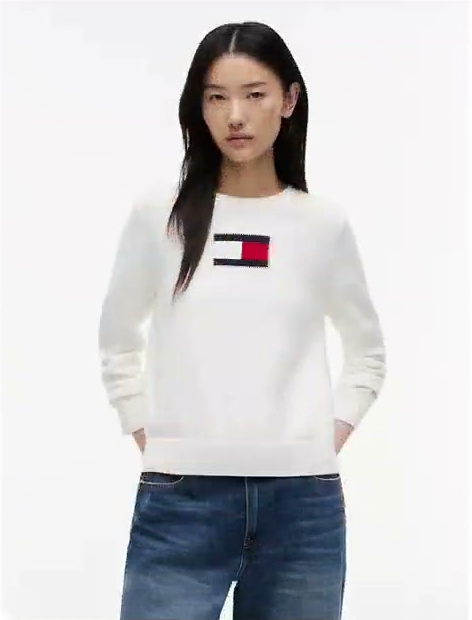 intarsia flag logo sweater