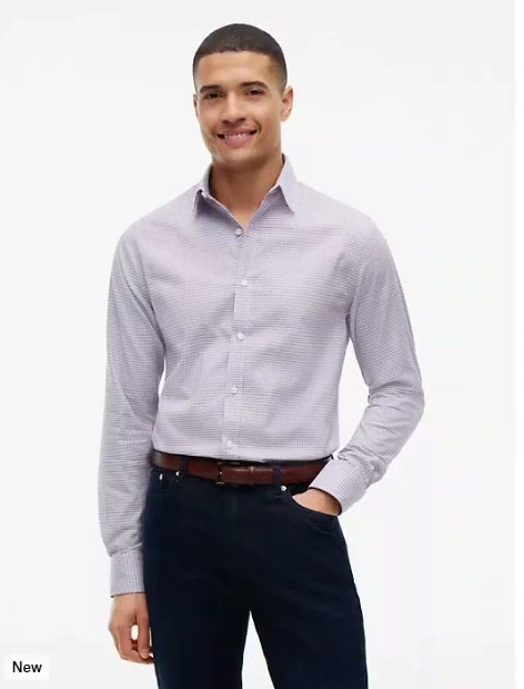 slim fit check thflex dress shirt