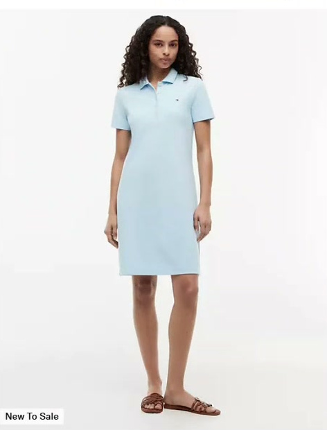 classic fit stretch cotton polo dress