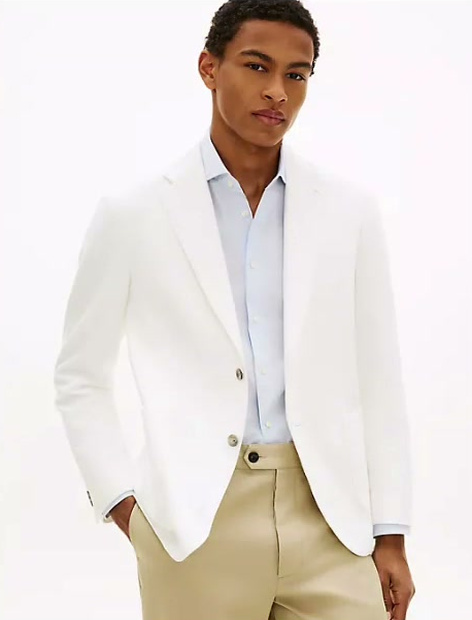 unlined twill blazer
