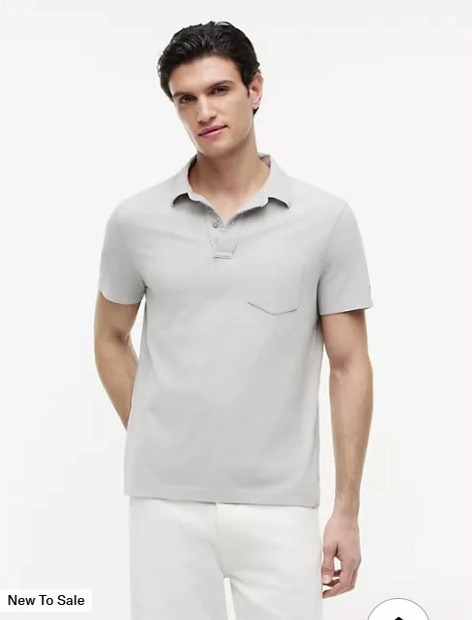 regular fit jersey pocket polo