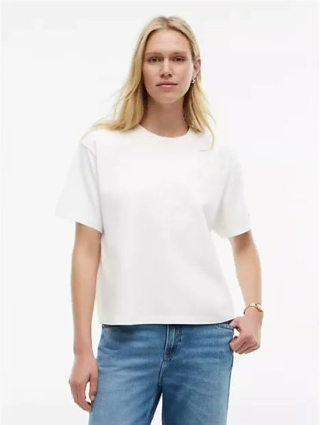 crest logo garment dyed boxy t shirt