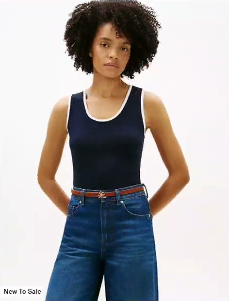 ribbed v neck tank top