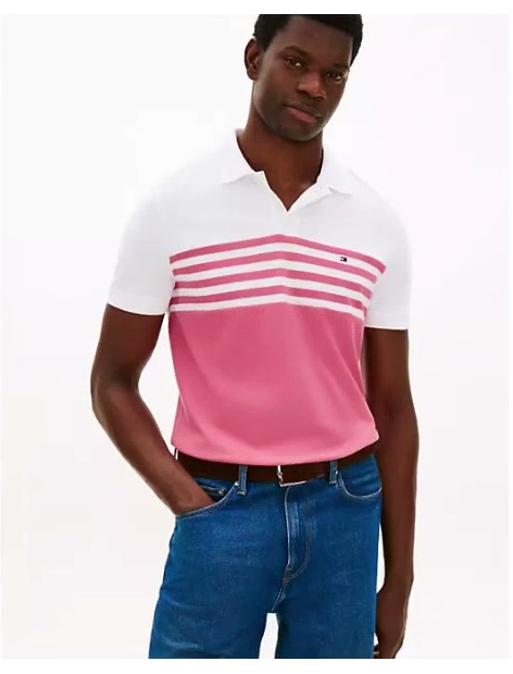 regular fit colorblock pique polo