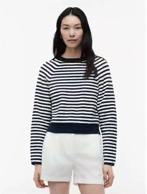 oversized fit striped raglan sweater