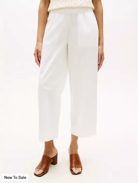 pull on wide leg ankle pant