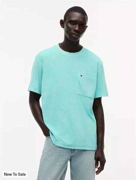 terry toweling pocket t shirt