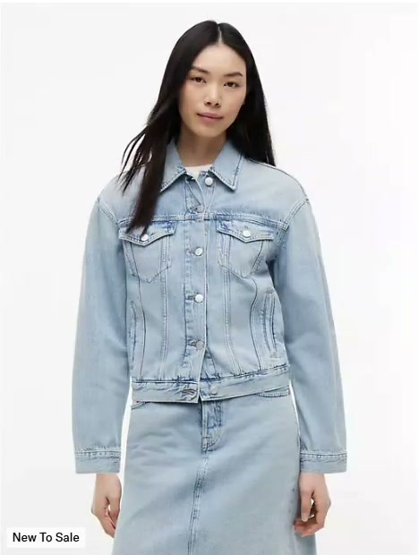 tommy jeans flag logo denim jacket