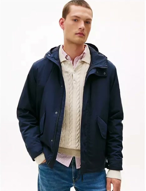 water repellent packable hooded jacket
