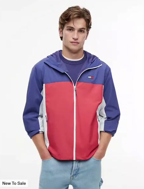 tommy jeans packable chicago windbreaker