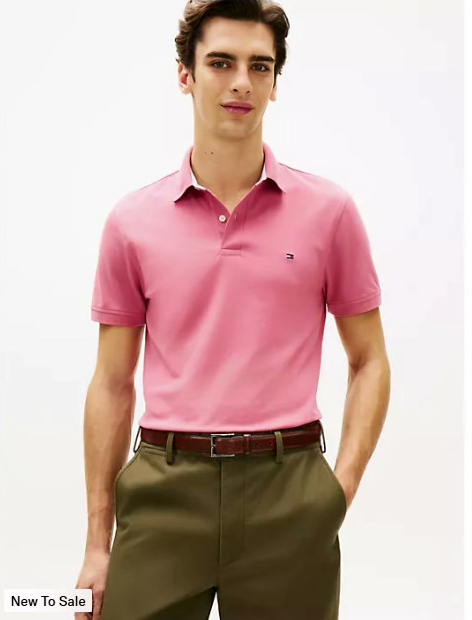 regular fit stretch tommy polo