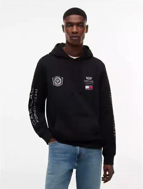 tommy x cadillac f1@team car graphic hoodie