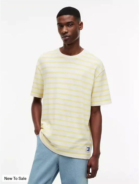 tommy jeans relaxed fit striped t shirt