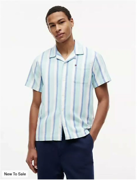 regular fit twill camp shirt