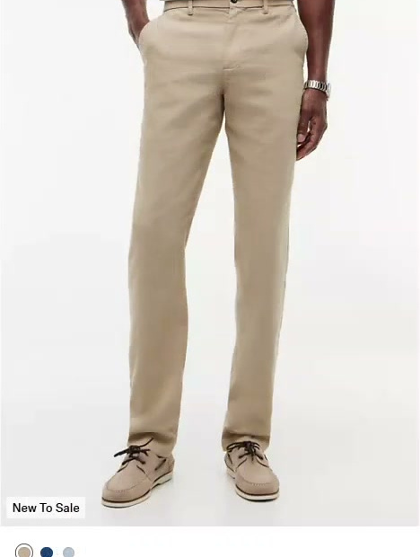 linen blend straight chino